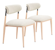 Equinox - Armless Dining Chair (Set of 2) - Oyster Gray / Natural