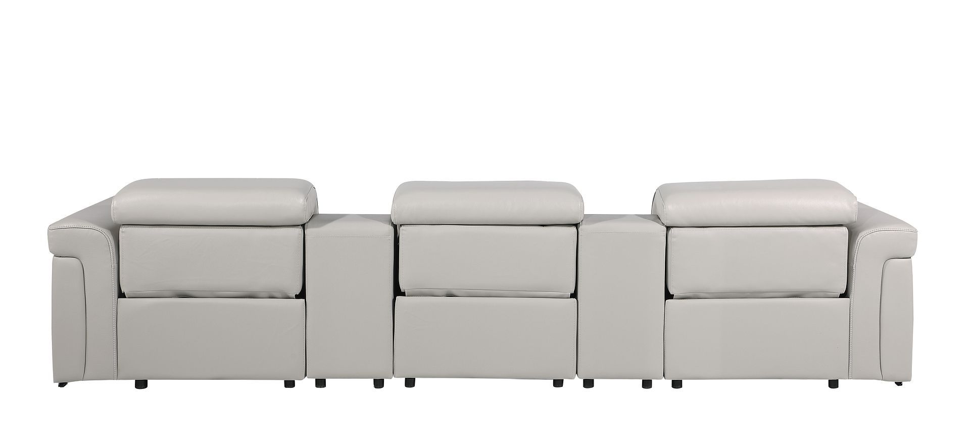 1126 - 5-Piece Modular Power Reclining Sofa In With 3 Power Recliners & Power Headrests