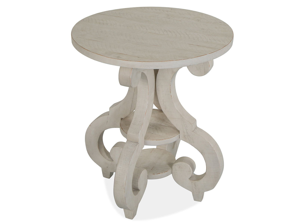 Bronwyn - Round Accent Table - Alabaster