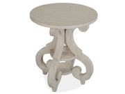 Bronwyn - Round Accent Table - Alabaster
