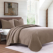 Cotton Comfort - King Quilt Set (Set of 3) - Mocha