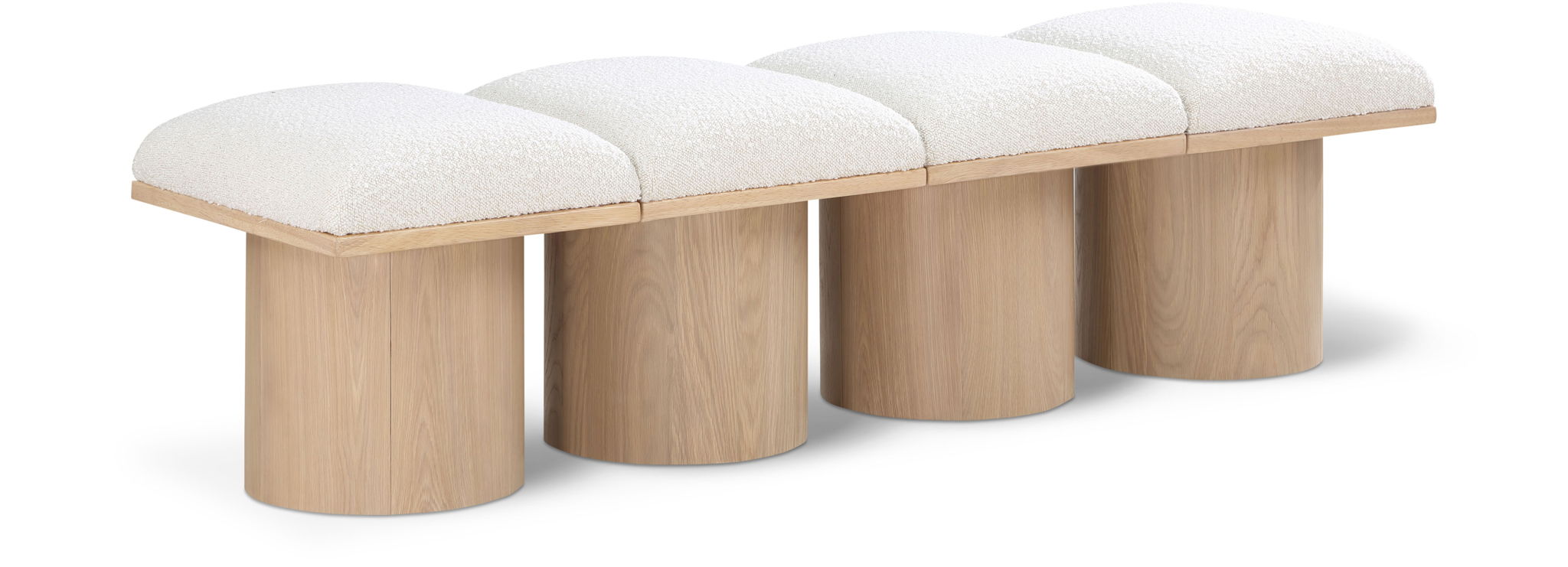 Pavilion - 4 Piece Modular Bench With Natural Base