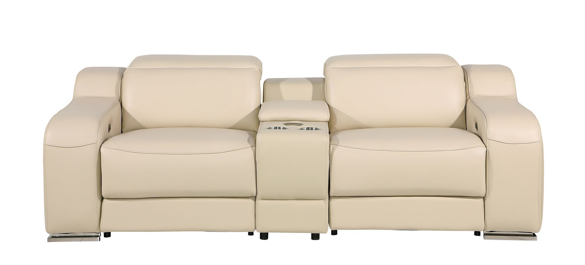 1116 - 3-Piece Modular Power Reclining Console Loveseat In With 2 Power Recliners & Power Headrests