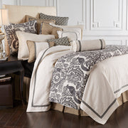 Augusta Toile - King Duvet Cover - White / Black