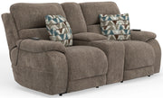 Joya - Power Headrest Power Lay Flat Reclining Console Loveseat With CR3 Heat/Massage/Lumbar/ZG