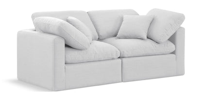 Indulge - Linen 2 Seat Modular Sofa - White