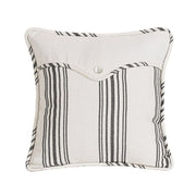 Prescott - Linen Weave Envelope Pillow - Black