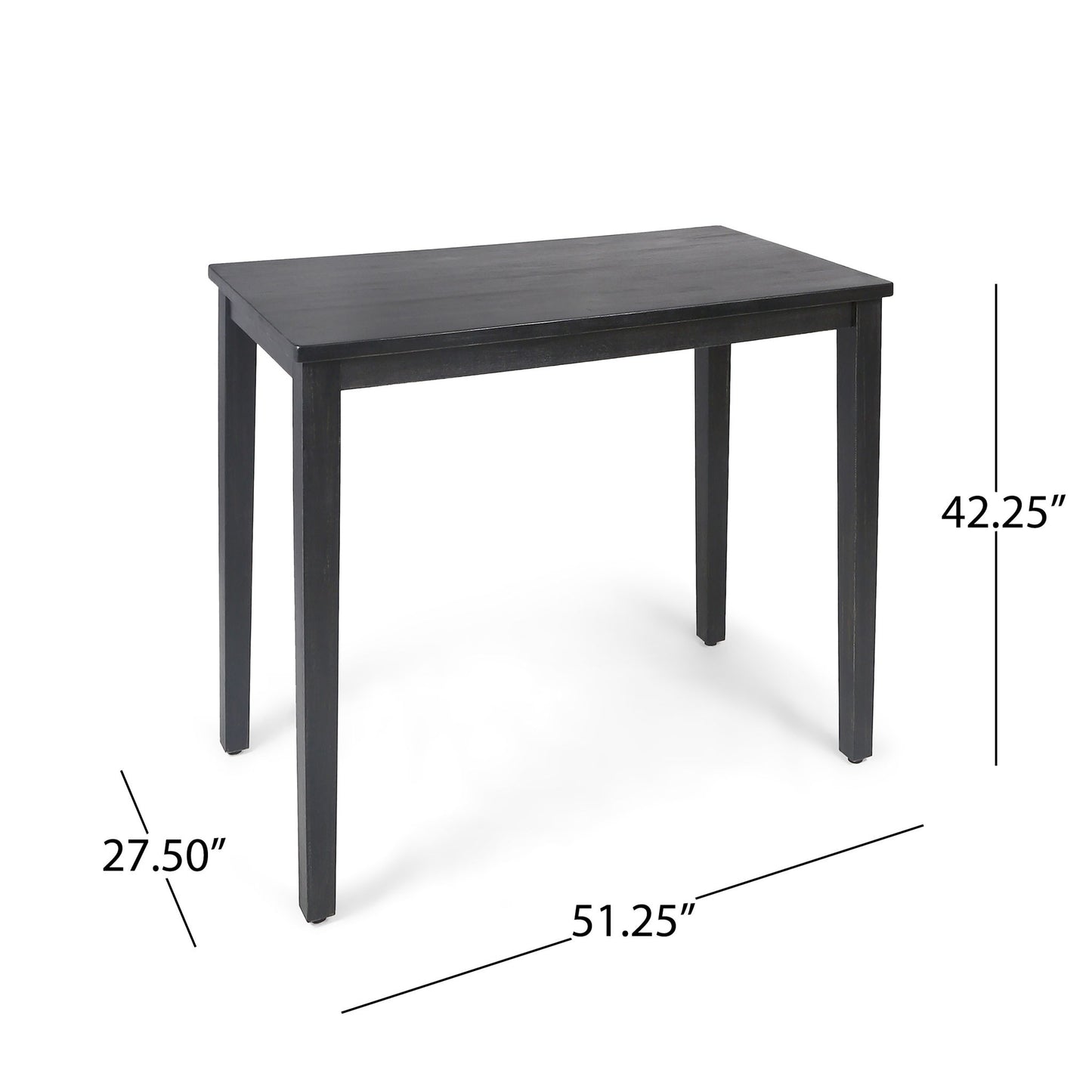 Bar Table With Tapered Legs - Gray