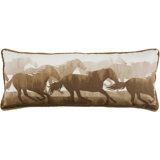 Running Horse - Running Horse Body Pillow - Brown & White