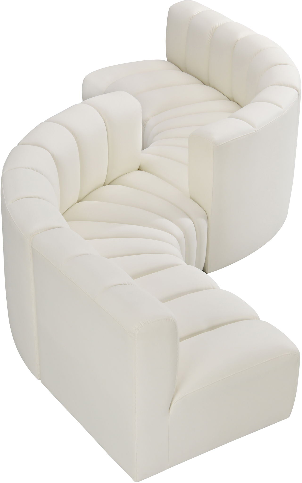 Arc - Faux Leather 6 Piece Modular Sofa