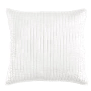 Satin Channel - Quilted Euro Sham - White