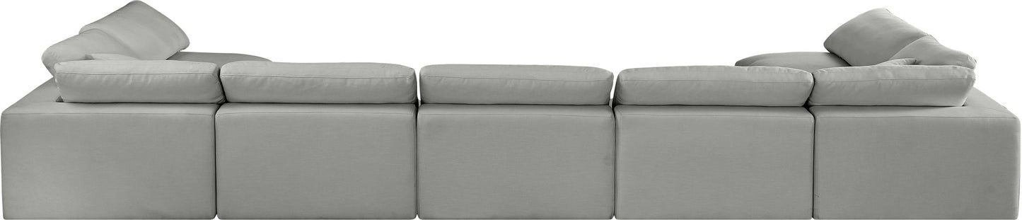 Comfy - 7 Piece Linen Modular Armless Sectional