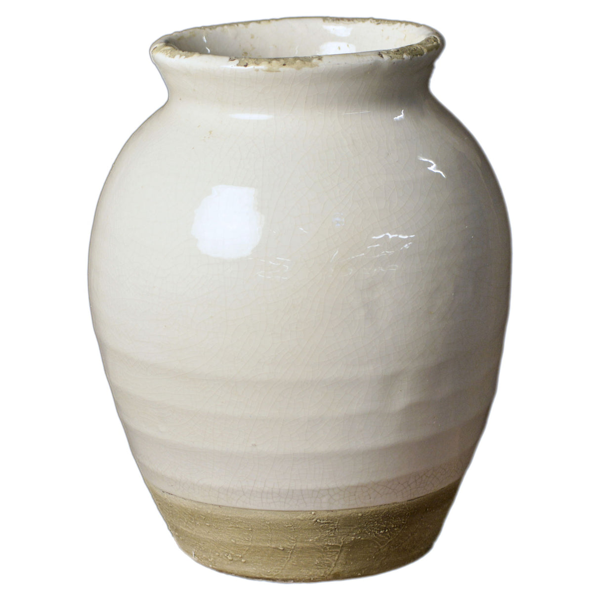 Solange - Vase - Off White And Natural Tone
