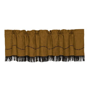 Rustic Barbwire - Barbwire Fringed Valance - Tan