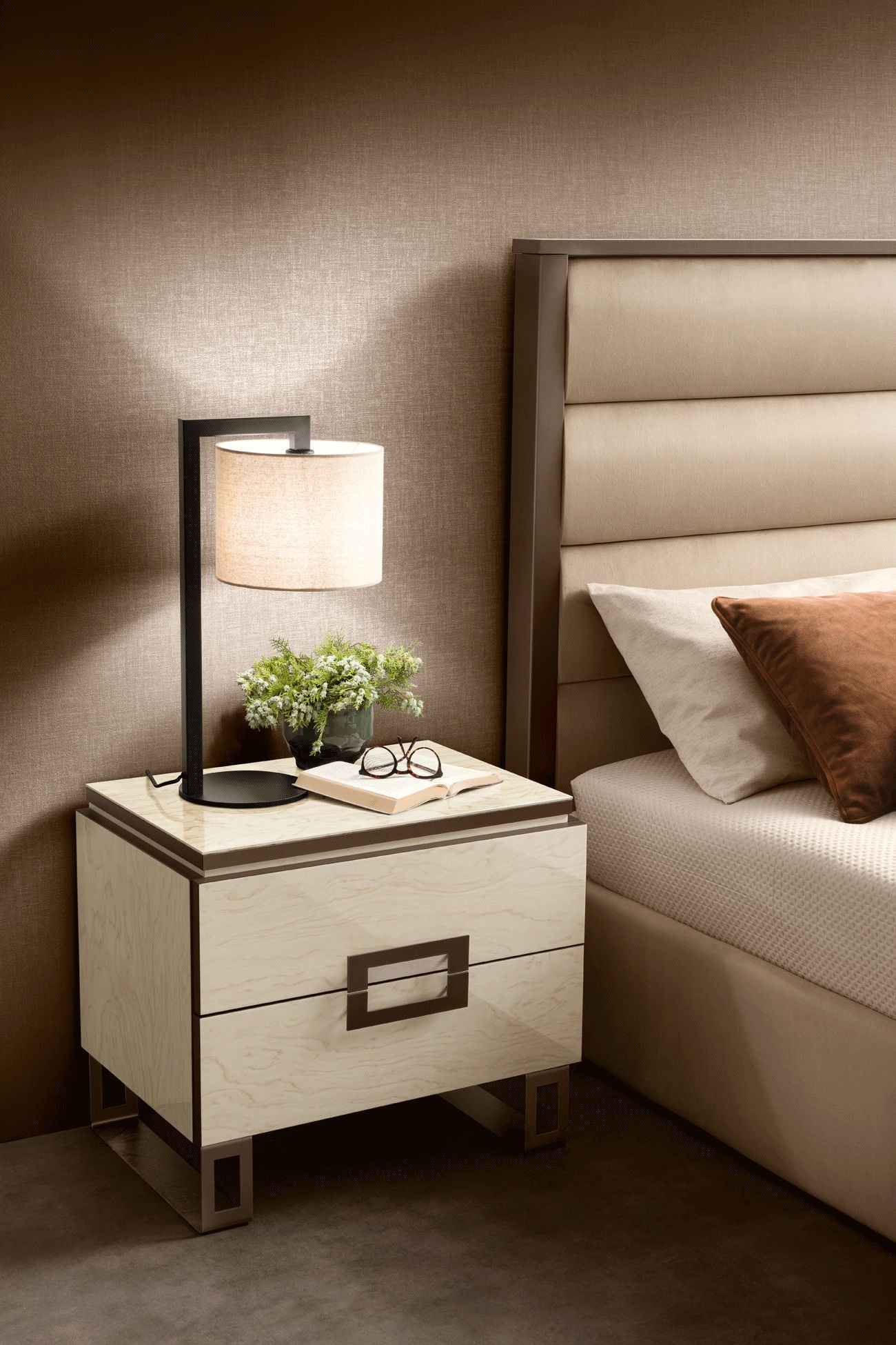 Poesia - Nightstand - Light Beige
