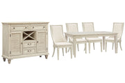 Newport - 6 Piece Extendable Rectangular Dining Table Set
