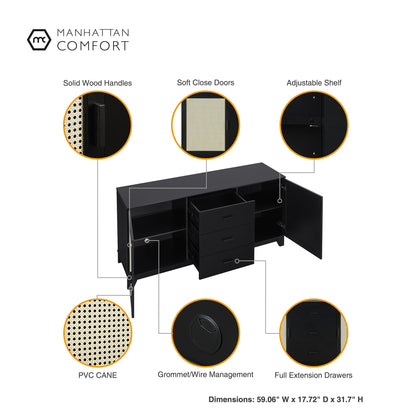 Sheridan - Modern Cane Design Sideboard