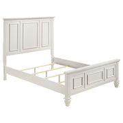 Copper - Queen Panel Bed With Structured Headboard And Slatted Design - White