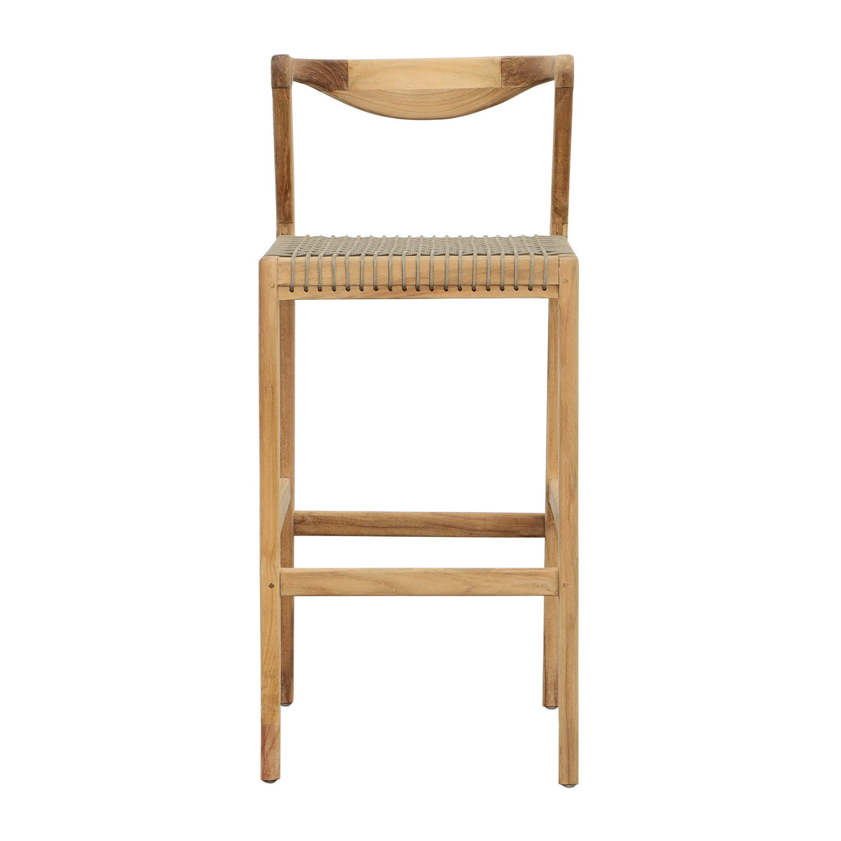 Rosel - Outdoor Barstool - Natural And Taupe