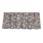 Abbie - Western Paisley Reversible Quilted Valance - Gray