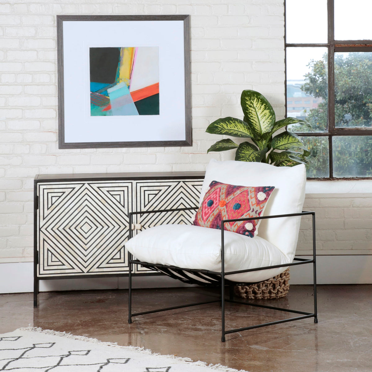 Inska - Occasional Chair - White With Black