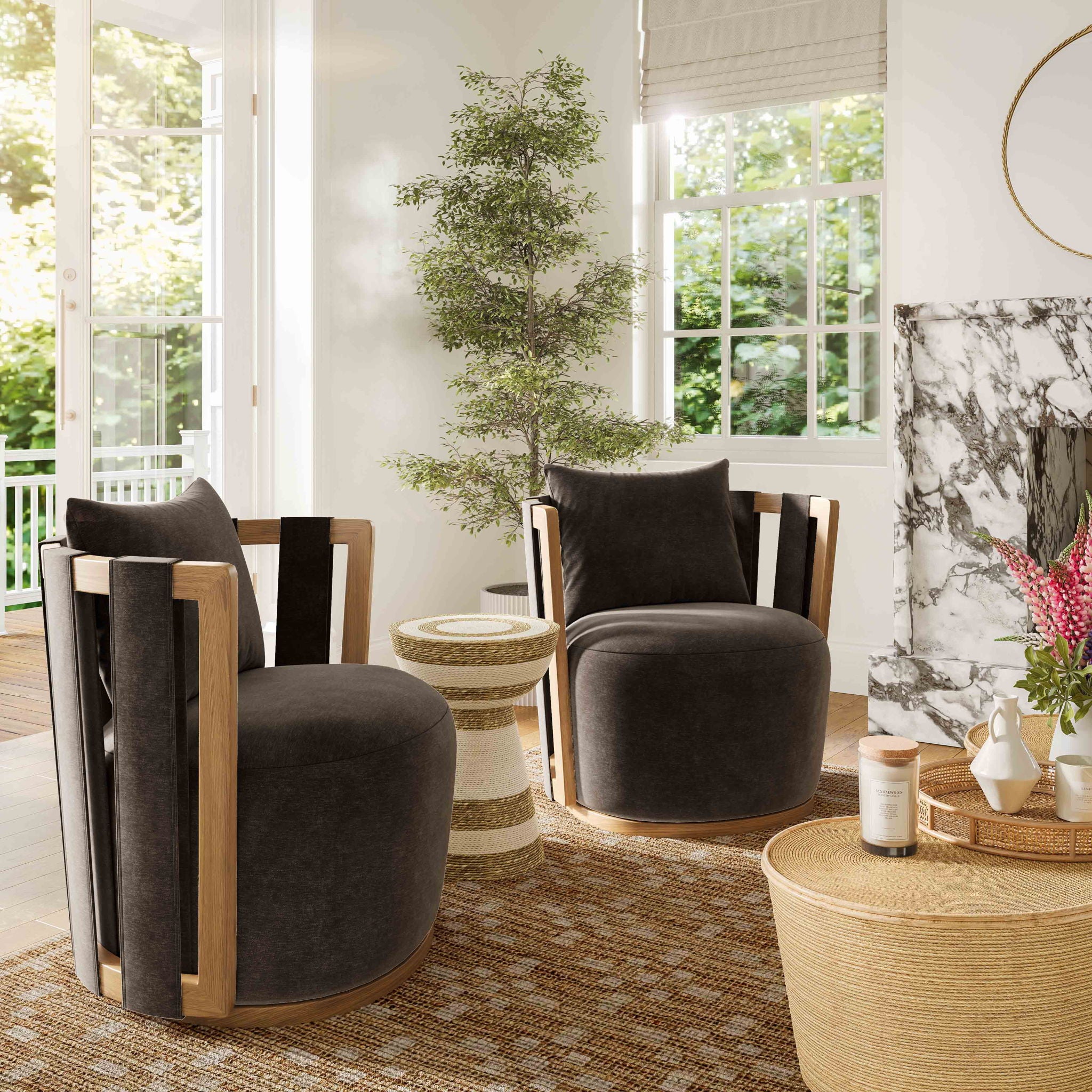 Paolo Swivel Chair - Thumbnail 5