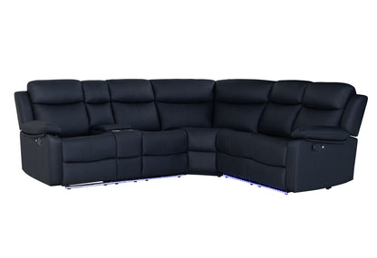 U6026 - 72A Right Arm Facing Sectional With LED And Speaker - Black