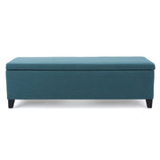 Contemporary Storage Ottoman Bench With Upholstery