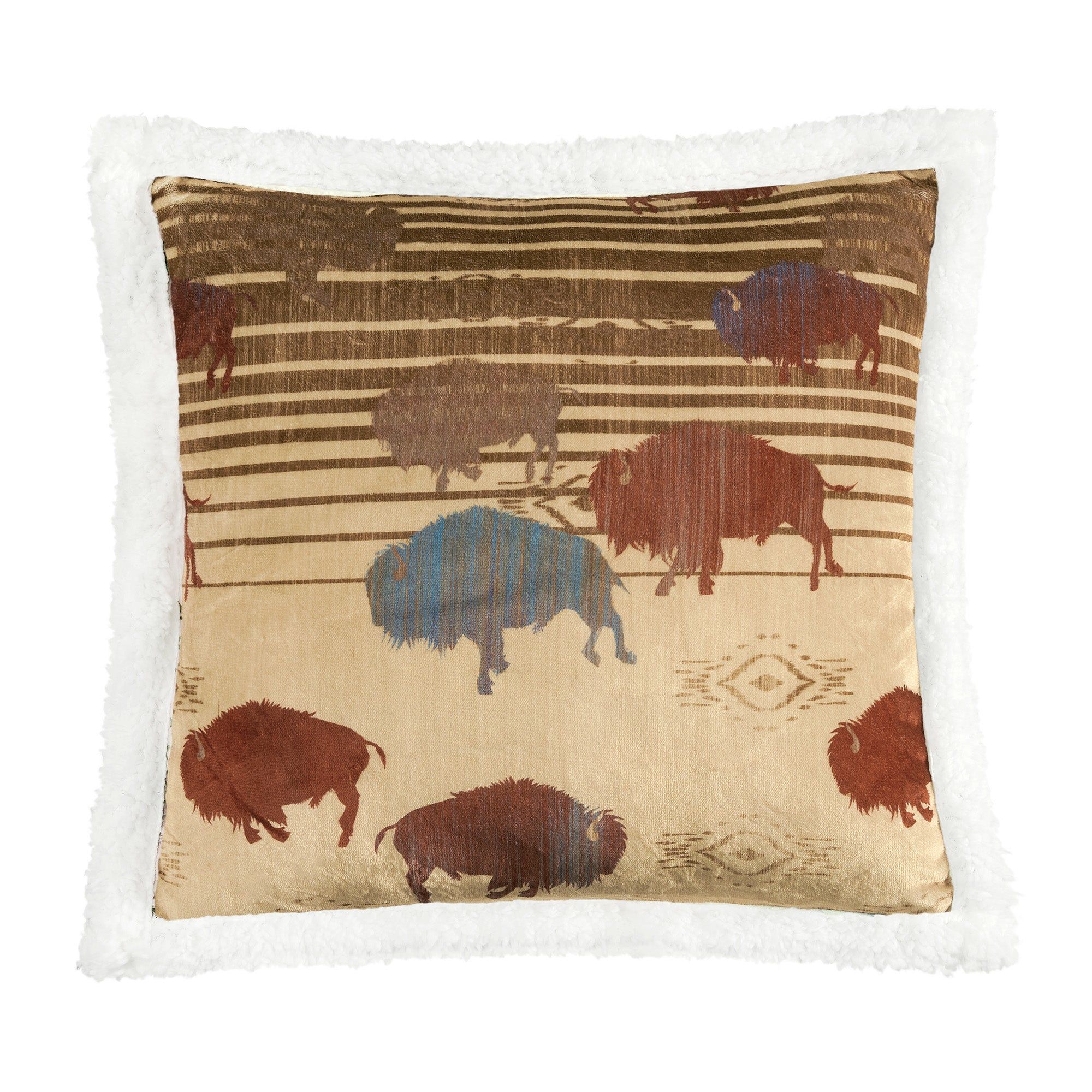 Campfire - Home On The Range Campfire Sherpa Pillow - Multi Color