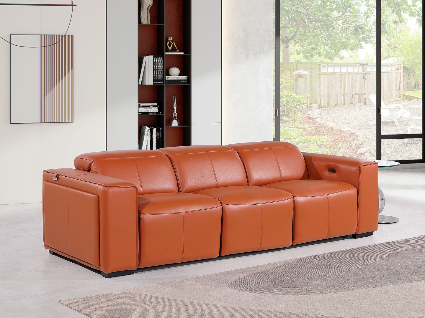 1224 - 3-Piece Modular Power Reclining Sofa In With 3 Power Recliners & Power Headrests