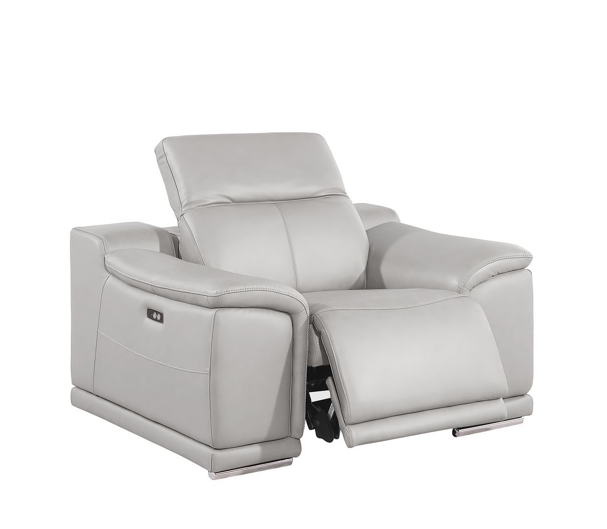 2679 - Power Reclining Sofa, Console Loveseat & Chair Set In Genuine Leather (5 Recliners)