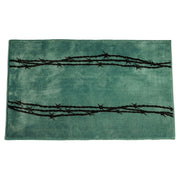 Rustic Barbwire - Barbwire Print Rug - Turquoise