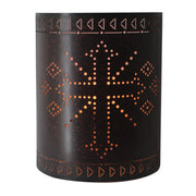 Wall Décor - Metal Cross Arrow Western Wall Sconce - Brown