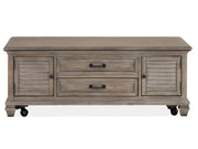 Lancaster - Lift Top Storage Cocktail Table (With Casters) - Dove Tail Gray