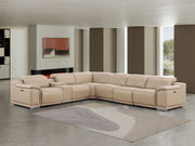 2679 - 7-Piece L-Shaped Power Reclining Sectional In Genuine Leather (4 Recliners)