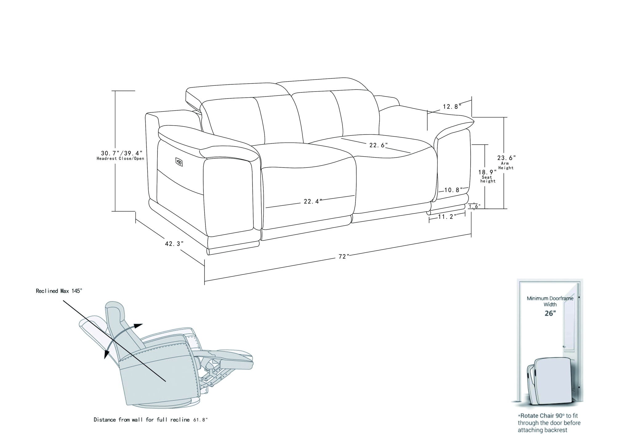 9762 - Power Reclining Loveseat