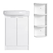 Freestanding Bathroom Vanity With Sink And Storage Rack, Soft Close Doors Base With Basin
