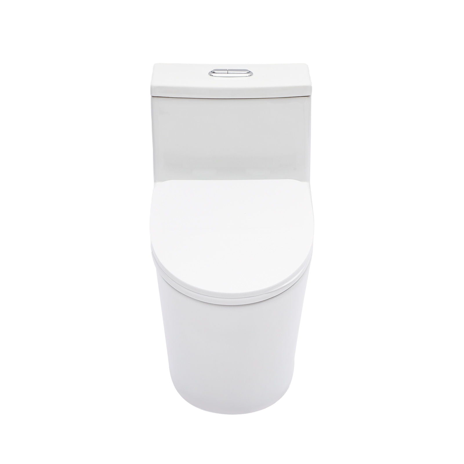 1 Piece Toilet For Bathroom, Dual Flush 1.24 / 1.43 Gpf, Soft Closing Seat - White