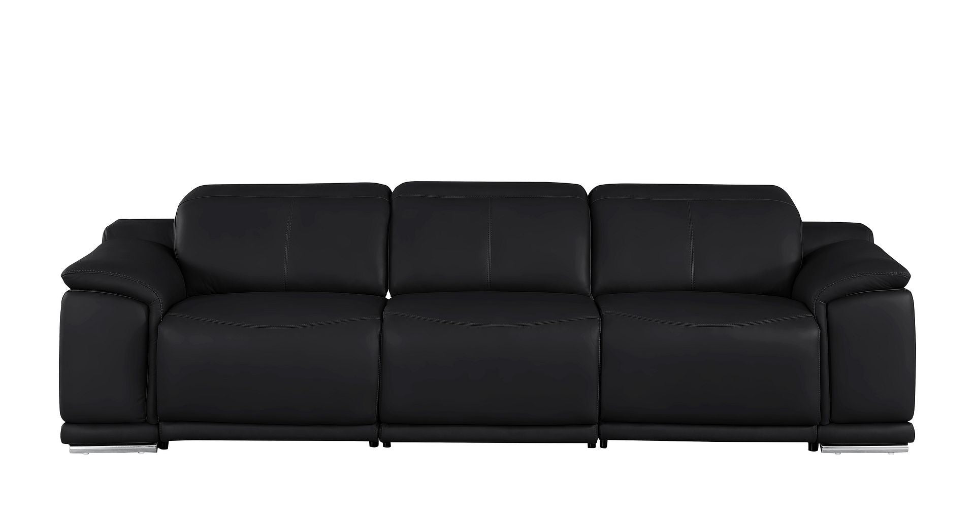 2679 - Genuine Leather Sofa With 3 Power Recliners