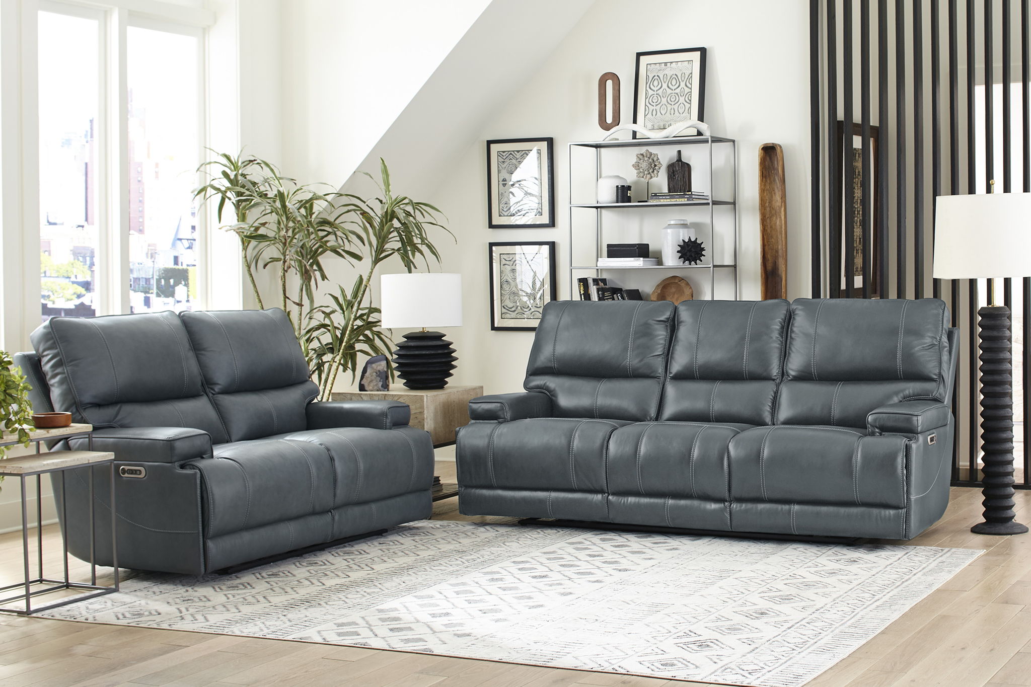 Whitman - Powered By Freemotion Cordless Power Recliner (Set of 2)