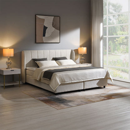 Adonia - Queen Bed With Storage - Beige