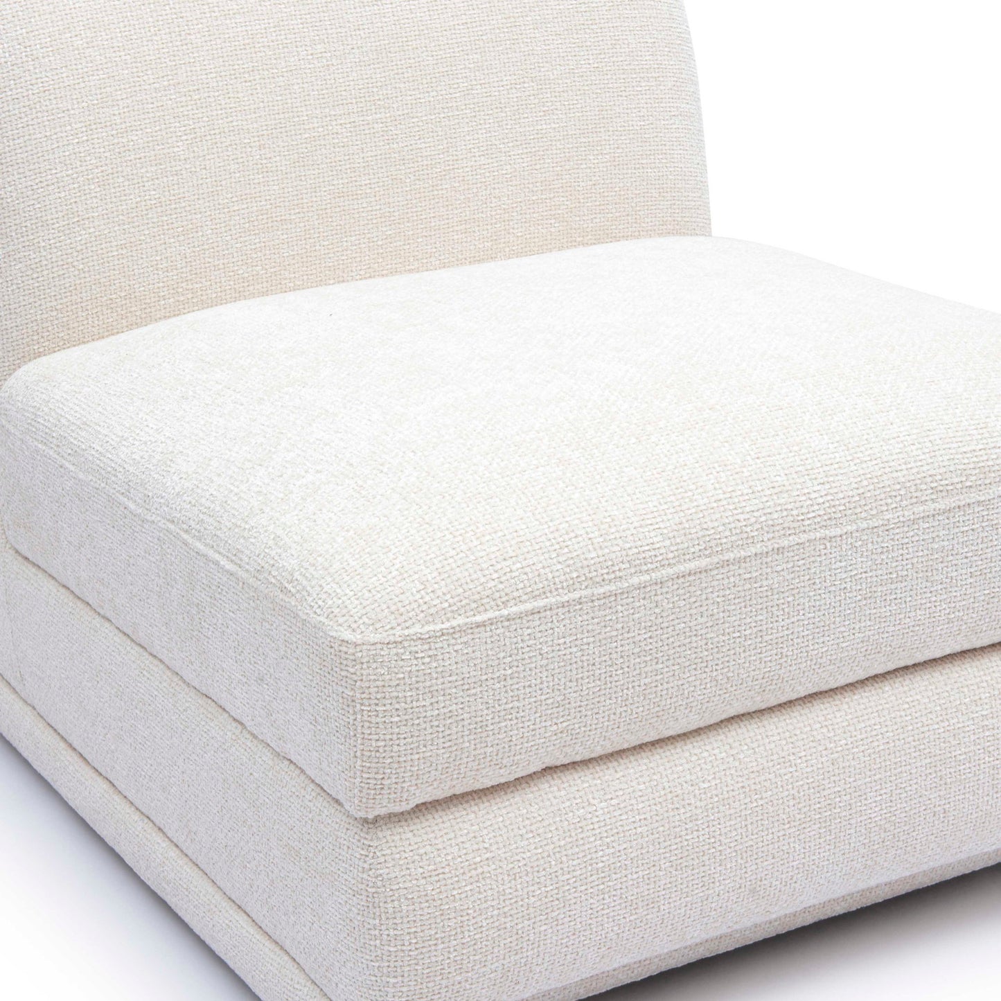 Perry - Modular Armless Chair - Cream