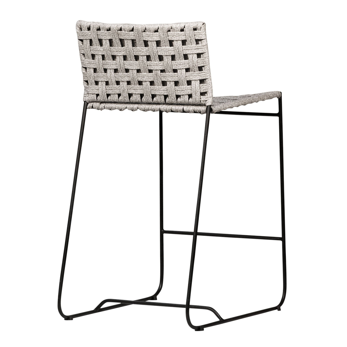 Ezra - Outdoor Counter Stool - Gray With Black