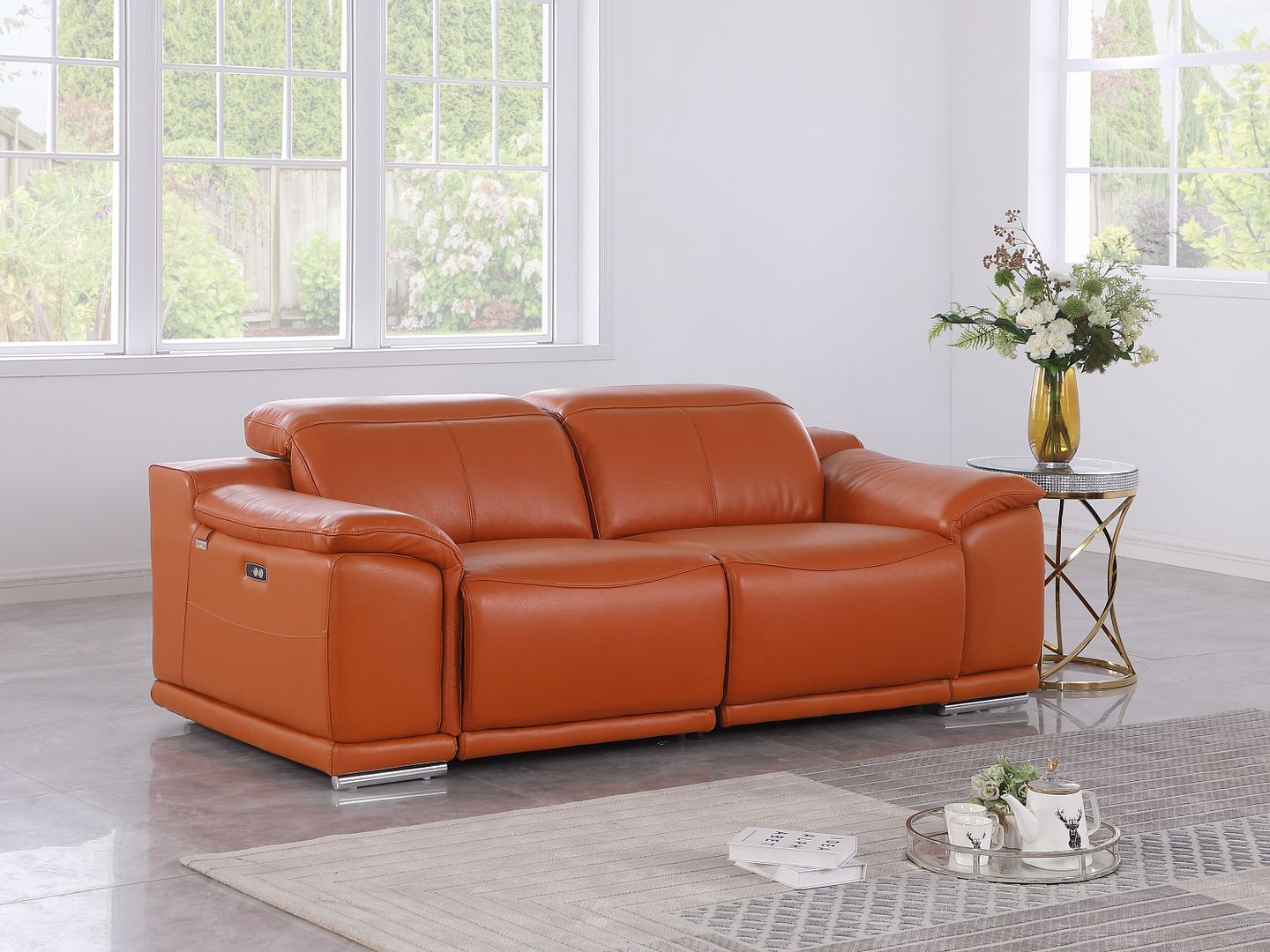 9762 - 2-Piece Modular Power Reclining Console With 2 Power Recliners In