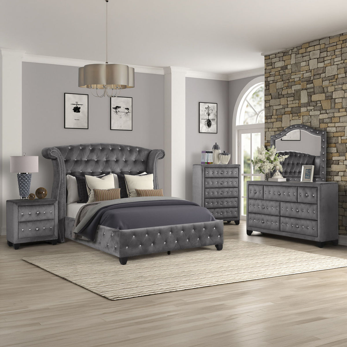 Sophia - Upholstered Bedroom Set