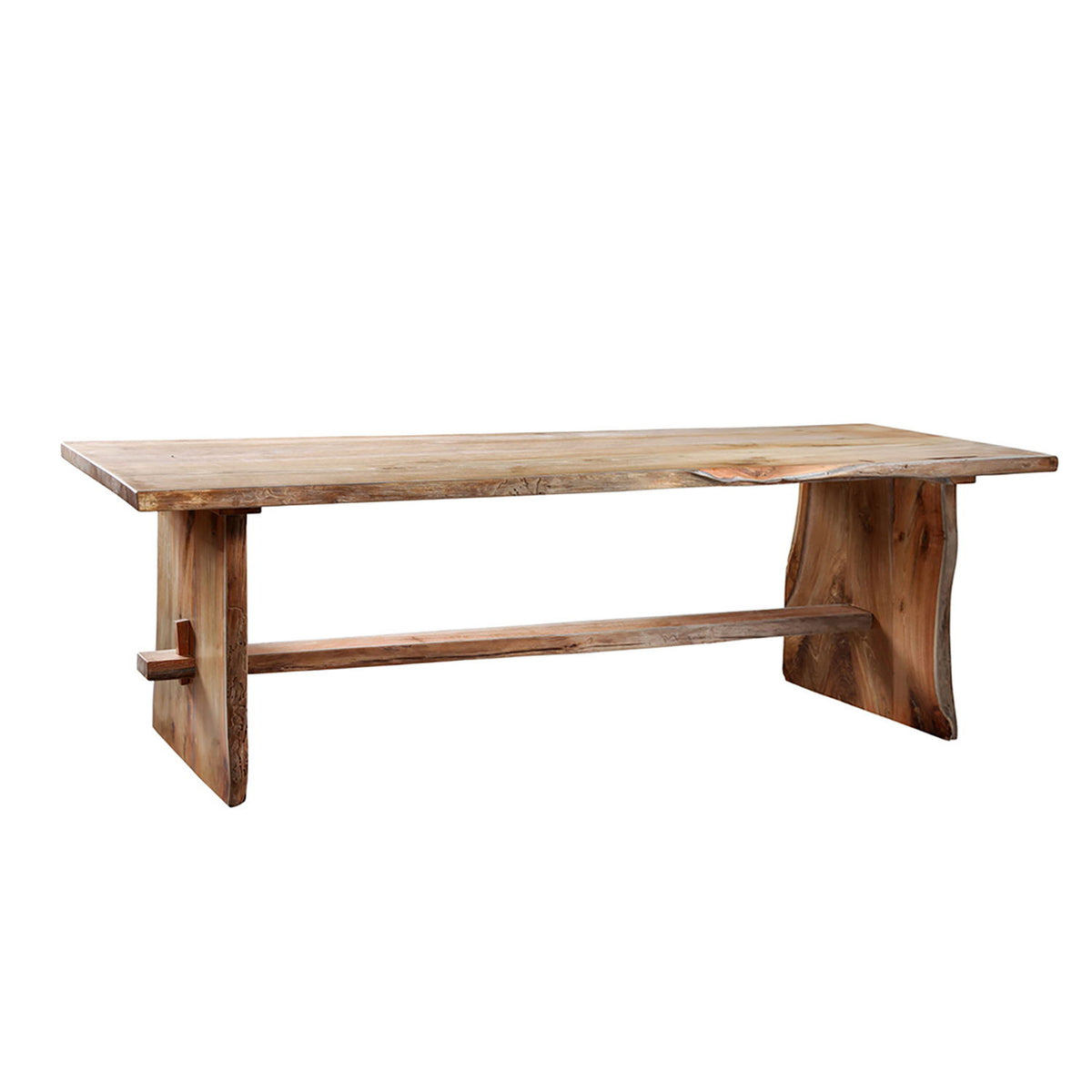 Solid - Dining Table With Teak Live Edge