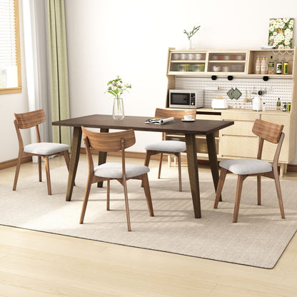 5 Piece Mid - Century Dining Set Upholstered Dining Chairs