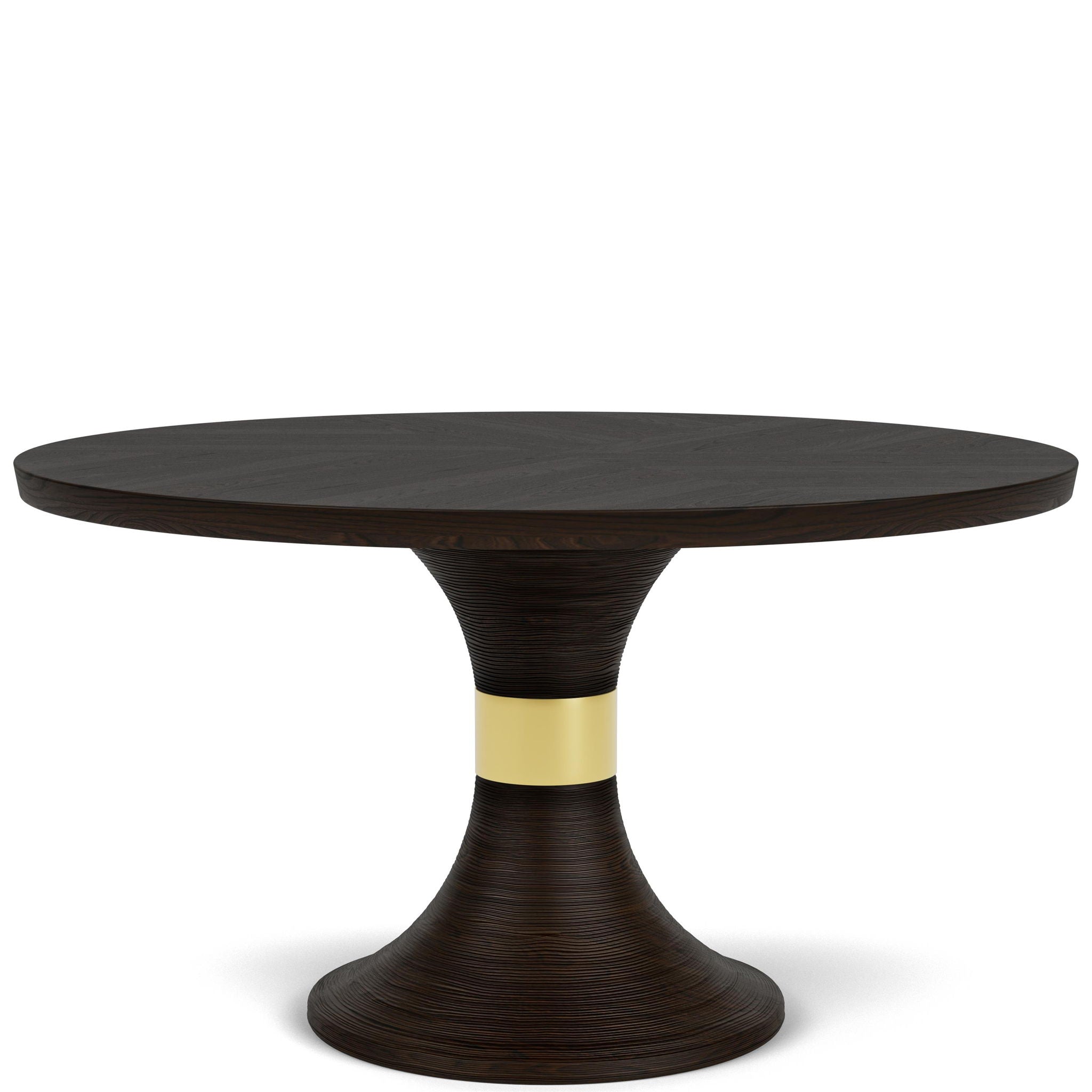 Lydia - Round Dining Table - Dark Brown