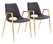 Desi - Dining Chair With Gold Legs (Set of 2)