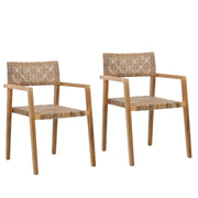 Deeta - Outdoor Dining Chair (Set of 2) - Natural Brown